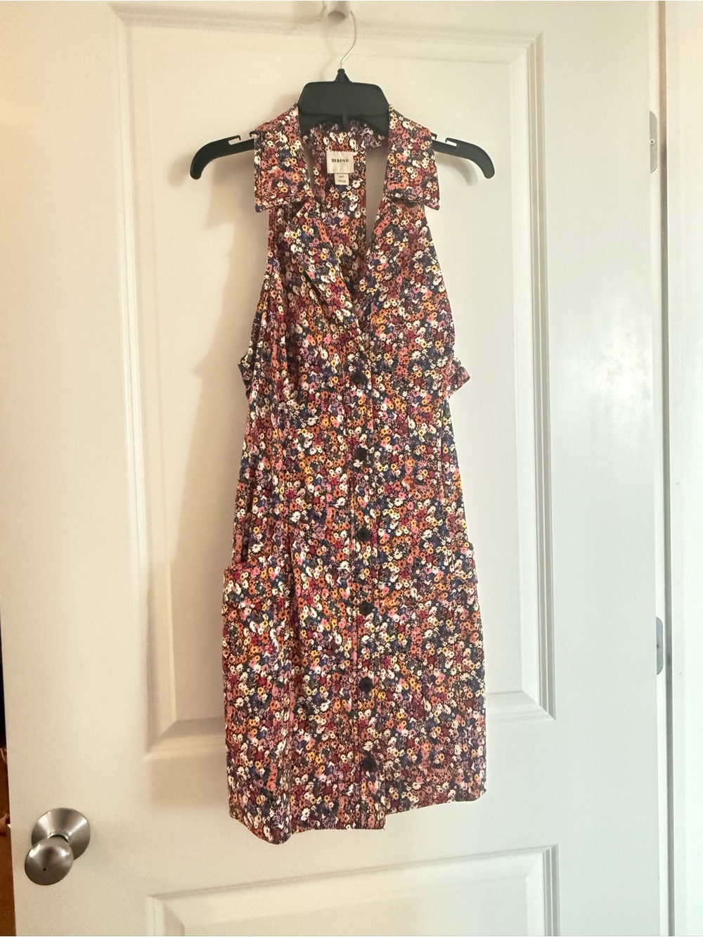 Women’s Floral Sleeveless Collared Dress - Multicolor
